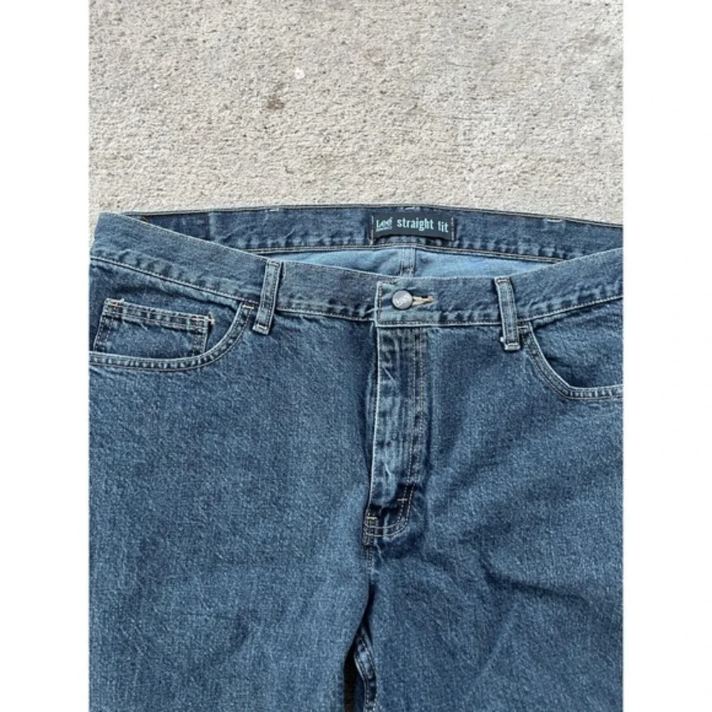 Lee Dungarees Jeans Mens 38x30 Blue Straight Fit Denim Classic Five Pocket South